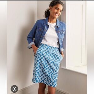 boden danby pull on mini skirt in moroccan blue